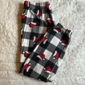 black and white plaid pj bottoms